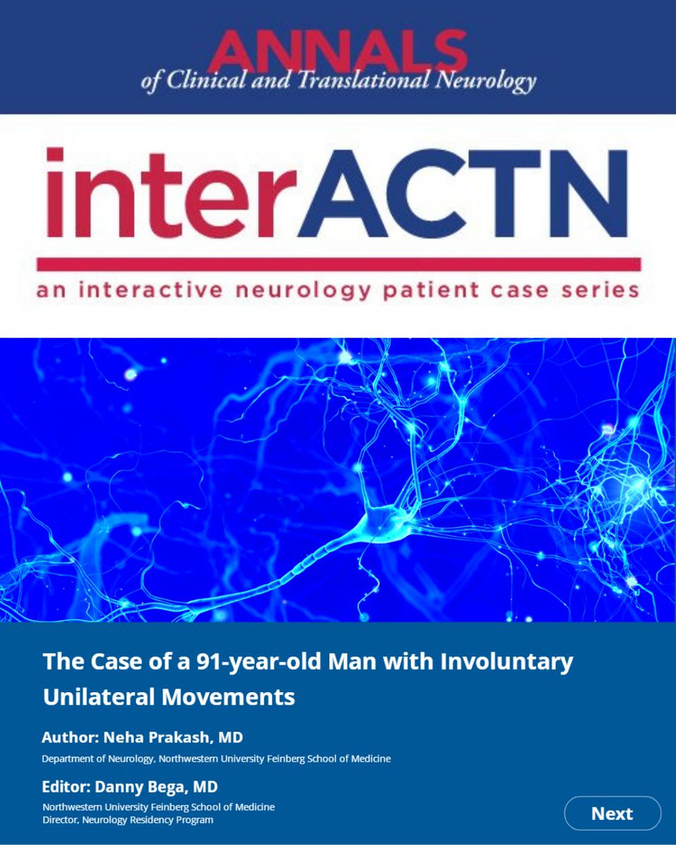 ANAneurology's tweet photo. #ANAJournalHighlight: interACTN Case 14: The Case of a 91-year-old Man with Involuntary Unilateral Movements: https://t.co/1vigv2523L https://t.co/TvBKd4B1PO
