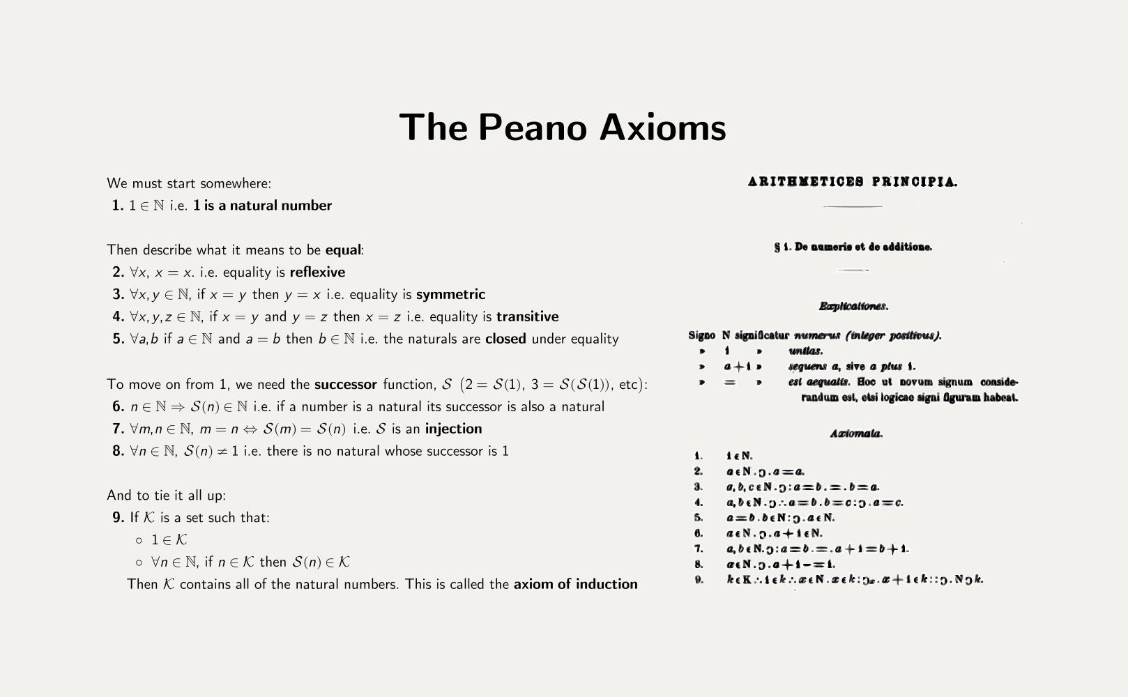 Mathtype Axioms Are The Essential Truths From Which Theorems Are Derived In Math In The Case Of Natural Numbers Giuseppe Peano Set The Current Axioms In The 19th Century Even
