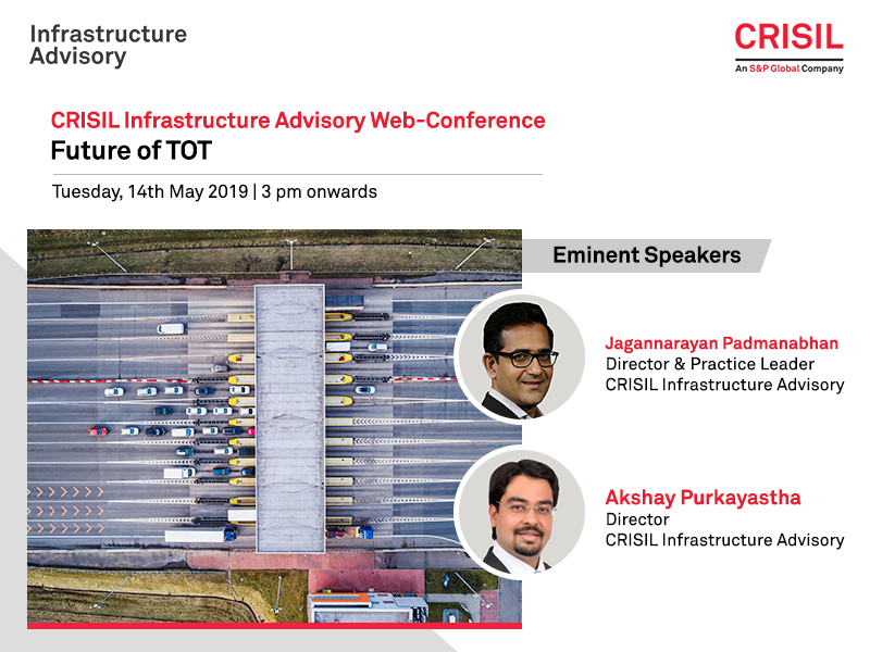 CrisilLimited's tweet photo. Register for the next #CRISIL #Webinar on the topic of Toll-Operate-Transfer (TOT) model of the Ministry of Road Transport & Highways where industry experts will discuss the road ahead for TOT. https://t.co/7Kga7SwyXu #infrastructure @jagannarayan https://t.co/4CoxCZV4BD