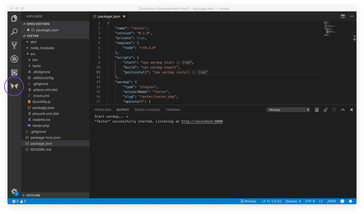 Working on a <a href="/code/">Visual Studio Code</a> extension for wordup, 
so that you can completely manage your WordPress development in your favorite editor.