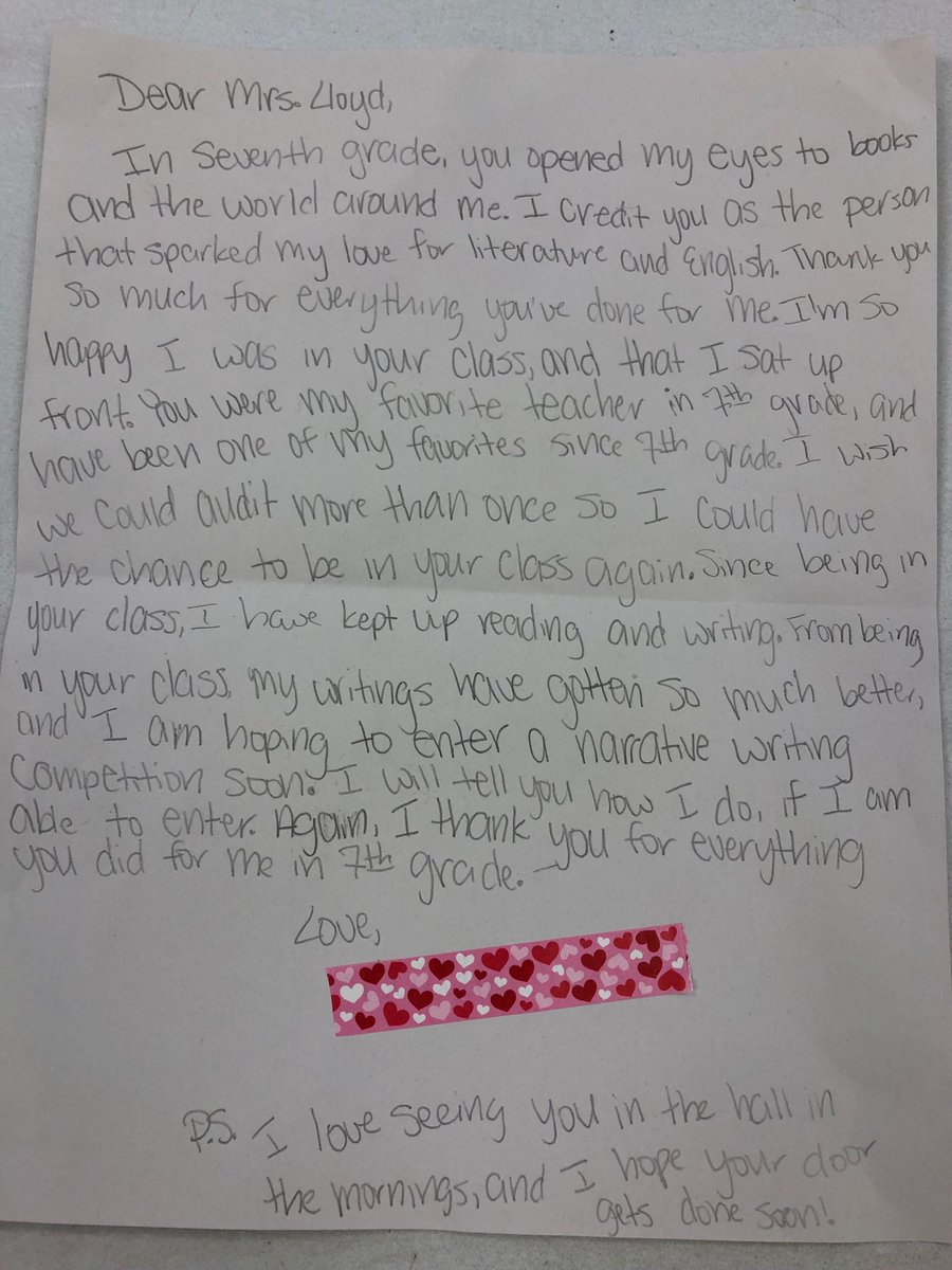 This makes my teacher ❤️ smile! Thankful for my students and teacher friends who inspire me every day ⁦<a href="/SatsumaHS/">SHS</a>⁩ #igetpaidtodothis