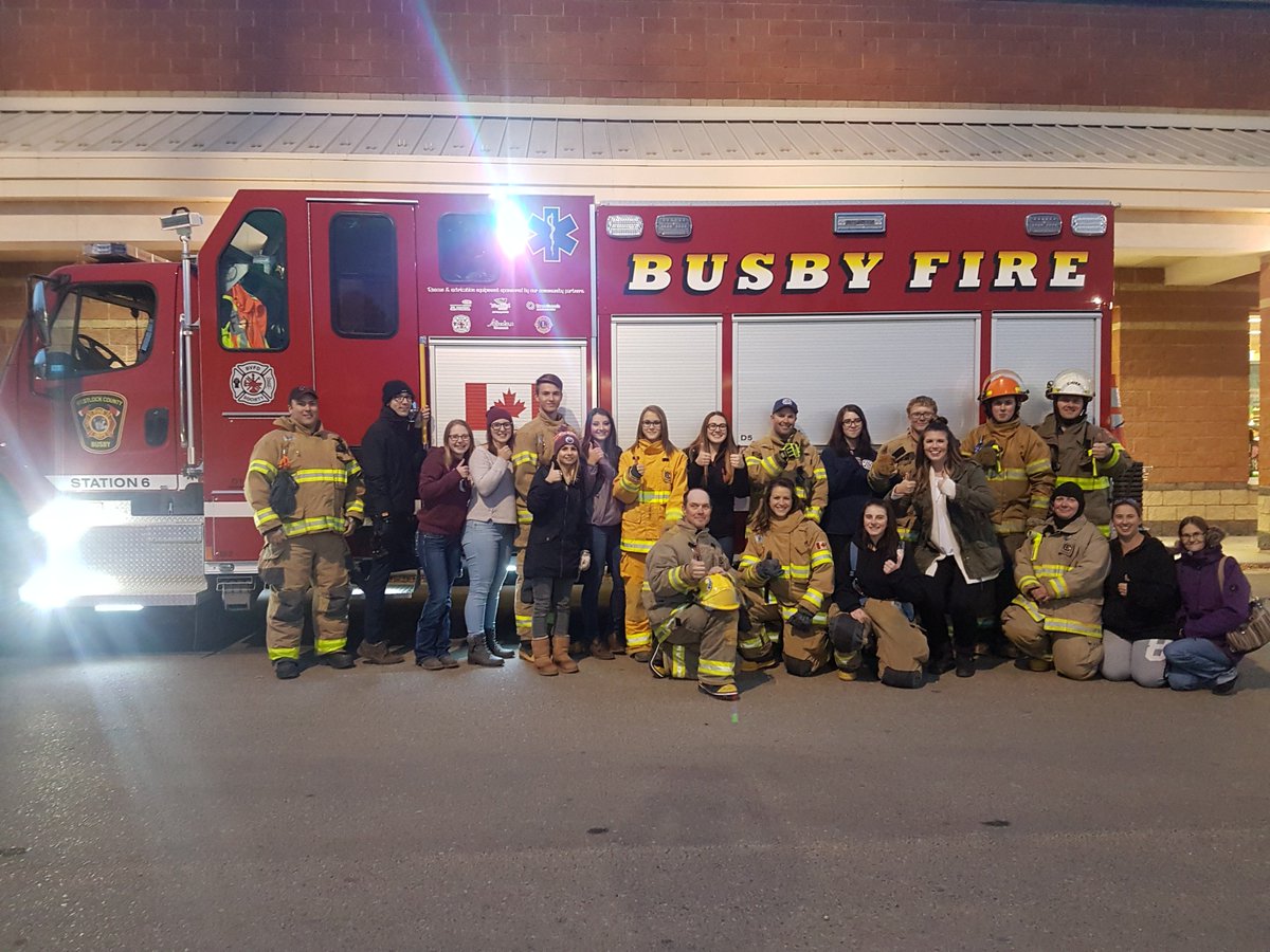 Jesus taught about the importance of serving others and SMS students do this every year with an annual Food Bank Drive. We partner with local fire departments to collect food+cash for the Westlock Food Bank... and have a lot of fun doing it! #ibelieveincatholiced #ecsrdJOY