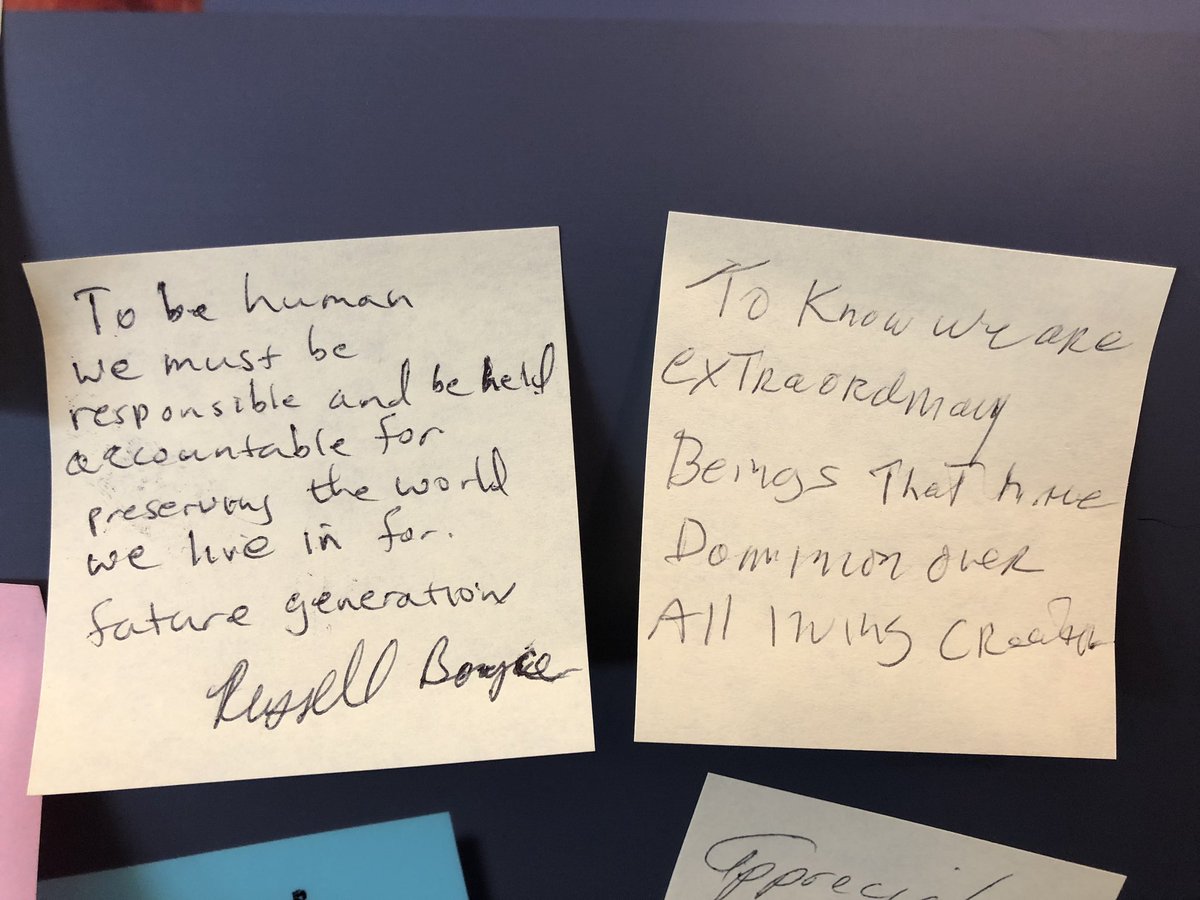We are at <a href="/payneseminary/">Payne Seminary</a> for events related to our traveling human origins exhibit, which is currently here. We ❤️ all the sticky notes answering the question “what does it mean to be human?” left by exhibit visitors!