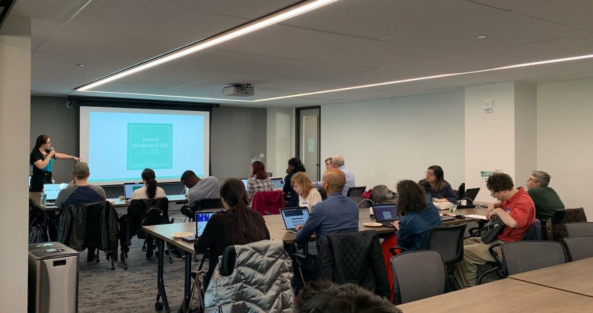 InclusiveTechLab (@itlboston) on Twitter photo Great Intro to SQL course last night, taught by @christinaaiell0, generously hosted by <a href="/SlalomBuild/">prashant Kumar</a>! #inclusion #diversity #tech #boston #sql #learning #community Great Intro to SQL course last night, taught by @christinaaiell0, generously hosted by <a href="/SlalomBuild/">prashant Kumar</a>! #inclusion #diversity #tech #boston #sql #learning #community