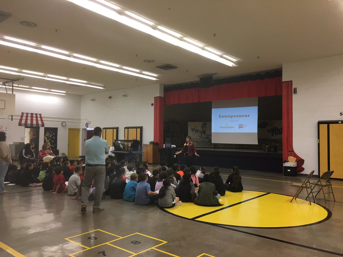 innoventurenmsu's tweet photo. This morning we are at Coronado Elementary in Hobbs, NM. We’re talking about #entrepreneurship 4th and 5th grade students are developing a product to help solve a real life problem. #nmsu #ArrowheadCenter #InnoventureJr #youthentrepreneur https://t.co/EXAeLDtQfD