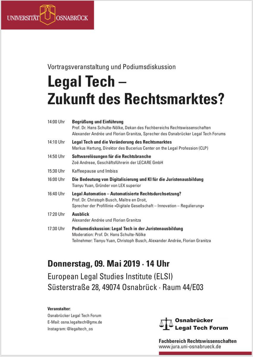 <a href="/LegalAutomation/">Tianyu Yuan</a> erklärt, wie die Digitalisierung des Jurastudiums aussehen könnte. Spannender Vortrag! #legaltech <a href="/UniOsnabrueck/">Uni Osnabrück</a>