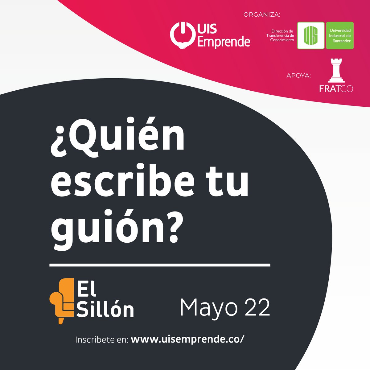 EmprenderUIS's tweet photo. #Emprendedores ¿En qué te inspiras, que recursos utilizas o quién escribe tu guion?
Si aún no tienes la respuesta, te invitamos este 22 de mayo a que nos acompañes en #ElSillonUIS

Inscripciones 👉 https://t.co/PRTNEE1x02 https://t.co/RQhYnFhI8w