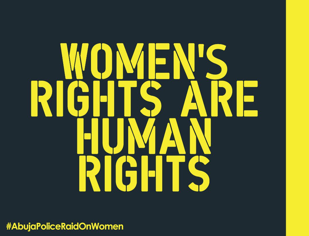 ChiomaChuka's tweet photo. Stop the violence. End impunity against women everywhere. Stop the raids. 

#AbujaPoliceRaidOnWomen

Friday the 10th of May 2019
Time: 9am
Venue: Eagle Square (Car Park Entrance) https://t.co/nQwXEpb7VU