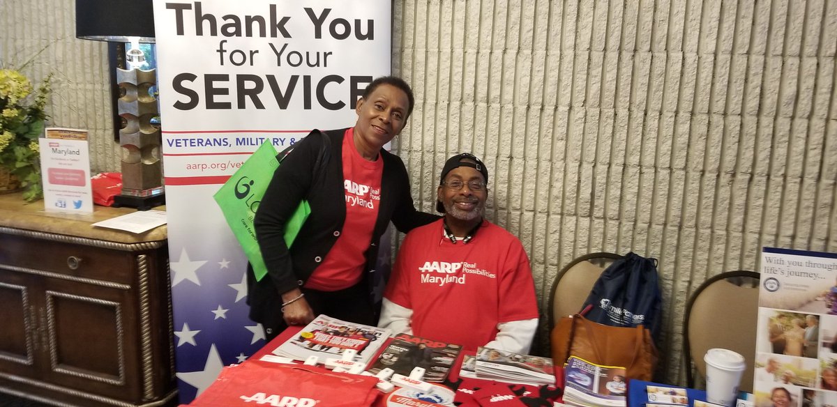 john_henkel's tweet photo. 2019 Harfort 50+ Senior Expo come to AARP MD table and meet some of our wonderful and knowledgeable volunteers.  We offer Vietnam Era veterans an lapel and a sincere "Welcome Home". https://t.co/pxstGyT8SU