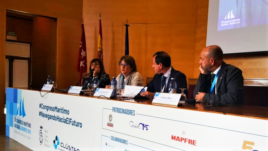 #CongresoMaritimo La secretaria general de #Pesca ha participado hoy en la IV edición del Congreso Marítimo Nacional, organizado por el Clúster Marítimo Español en la Escuela de Ingenieros Navales de la <a href="/La_UPM/">Universidad Politécnica de Madrid</a>  bajo el lema “Navegando hacia el futuro”

 bit.ly/2VnVQHG