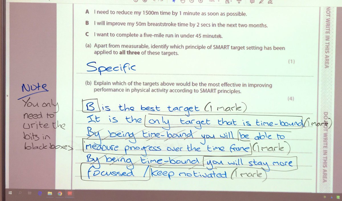 LimehurstPE's tweet image. M O D E L   A N S W E R

SMART Goals / Target setting.
Paper 2. 
#gcseperevision 

@LimehurstAc