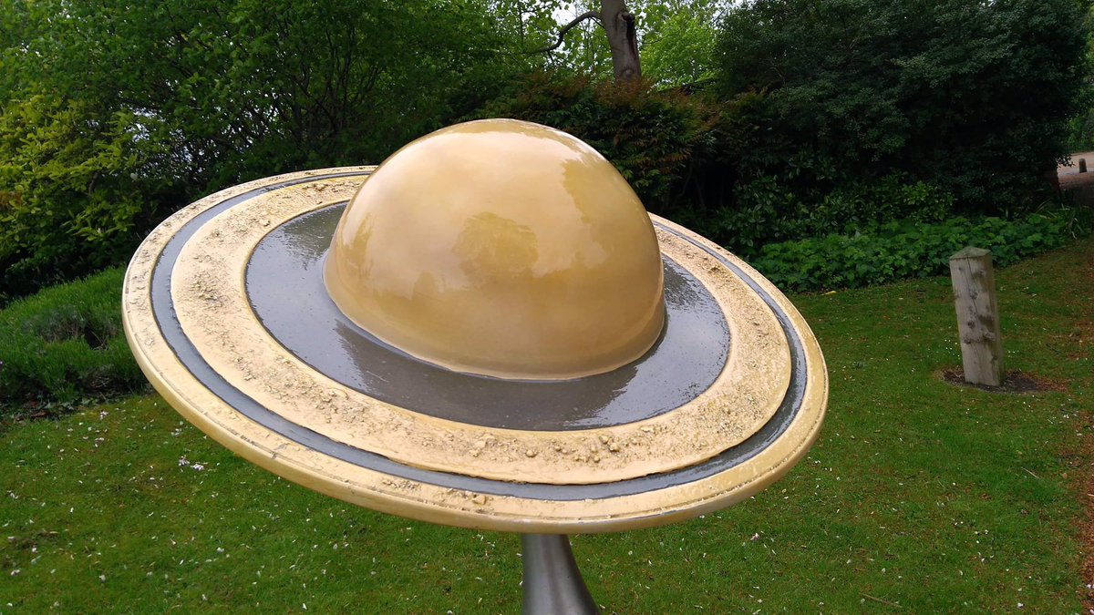 YorkAstroDuck's tweet photo. Glad to announce that our beautiful Saturn is back in its rightful place! Huge thanks to North Yorkshire Props Dept for the repairs, Department of Physics for installation.
We're having all of the planets refurbed, be sure to keep an eye out for updates!
Next up, Earth and Uranus https://t.co/fASOMbW0Jc