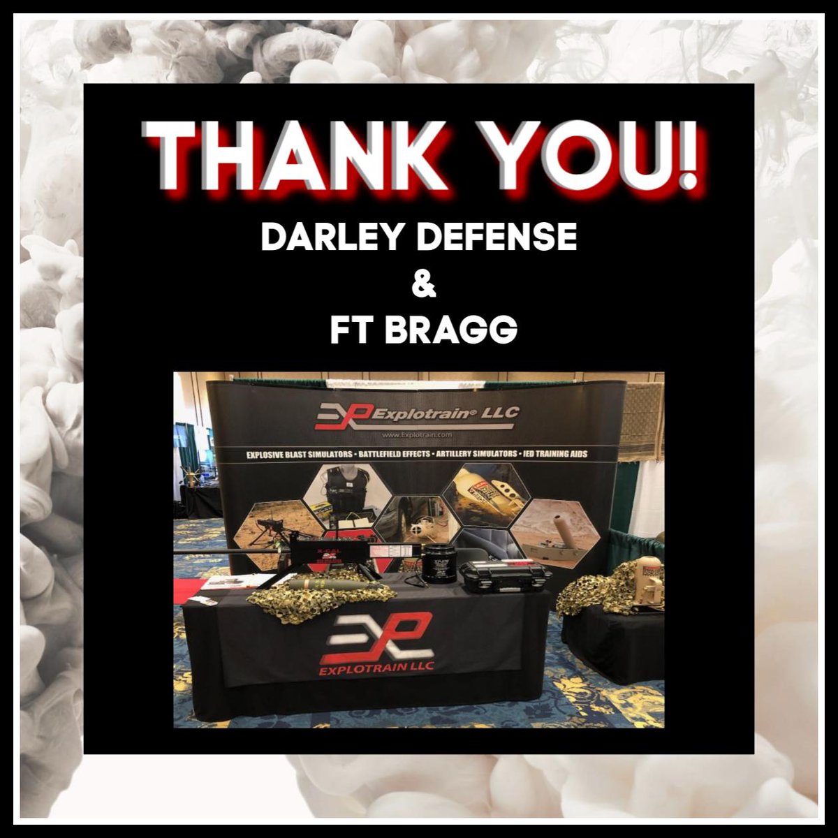 Explotrain's tweet image. Big thank you to Darley Defense, Ft.Bragg, and all those that came out to our booth this week. It was a great time. If you'd like more info on the products you saw, or if you'd like a quote please visit:

explotrain.com or contact Vic at (850)862-5344

 #EOD #Military