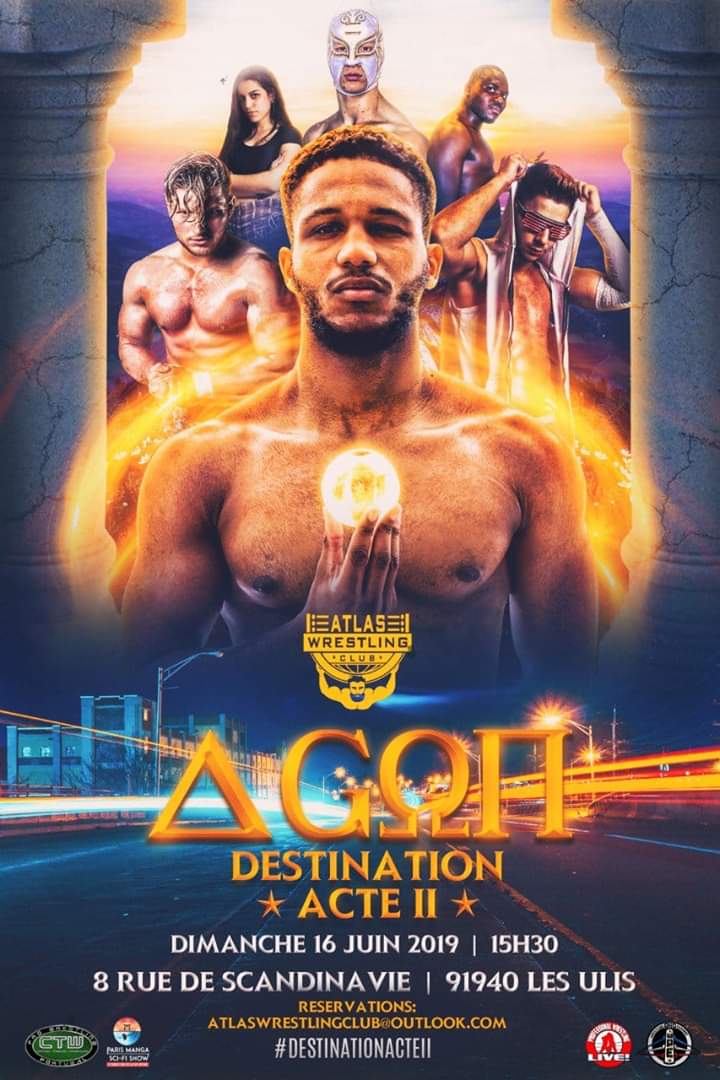 GauloisDuCatch's tweet photo. [Officiel] On l'attendait tous et le voilà ! 

Après la réussite de l'#ATLASACTE1, @AtlasWrestlingC revient avec AGÔN derniere étape avant l'#ATLASACTE2 ! 

Lors de ce Show, il y aura @RickSalem1 @nextlvlthiago @Aigleblanclucha @christianmvanzi et d'autres noms #DESTINATIONACTEII https://t.co/AUQ8Ukx9kH