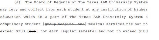 yctTAMU's tweet photo. Students, 
If you wonder why your students fees increase each semester at @tamu maybe, it’s because of #txlege bills like #hb3266 which would double or nearly triple your student  medical service fees.  
We appreciate the no votes from every single Aggie Alumni legislator https://t.co/MRBH9osD6v
