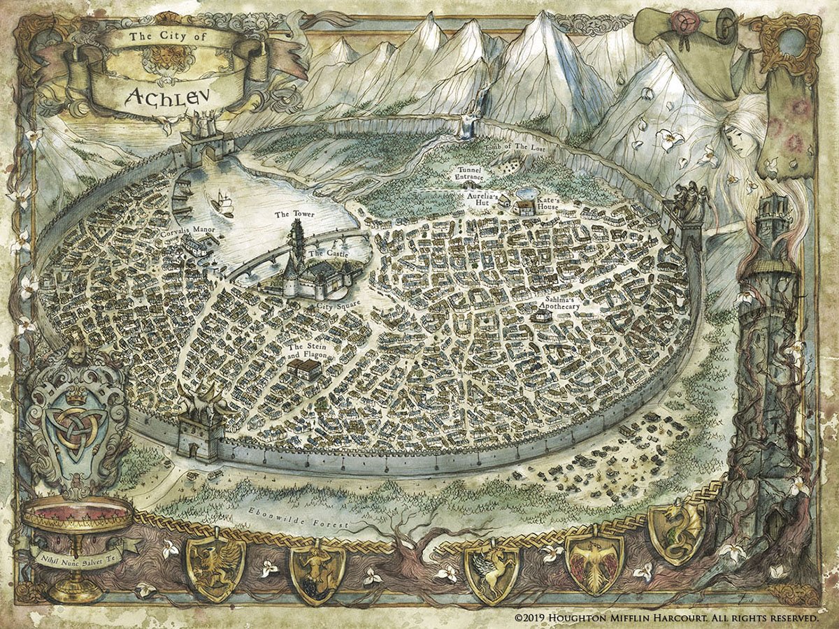 CartoGuild's tweet photo. City of Achlev, by @FBaerald

Created for book 'Bloodleaf', written by Crystal Smith, published by HMH.

https://t.co/I3ADJ82w1t

#LoveMaps https://t.co/ZD3IYwCsKY