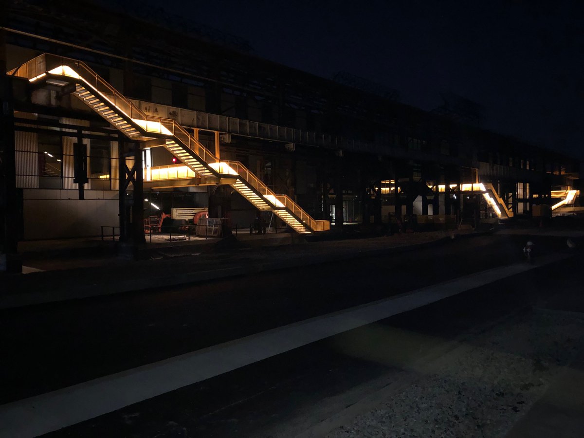 RIDC_SWPA's tweet image. Night shot of #Mill19&apos;s stairways. #RIDC #CREpgh