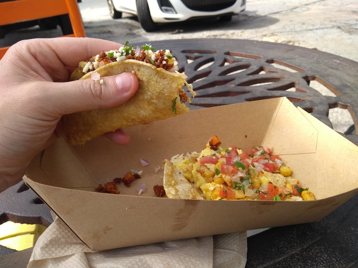 TOBreakfast's tweet photo. A long overdue visit to @ElTesoroATL for Transit-Oriented Breakfast Tacos (#TOBTs). One block from @MARTASERVICE #21, or <10-min walk from #24, #4, #32, #74. https://t.co/EZIm53X8SC