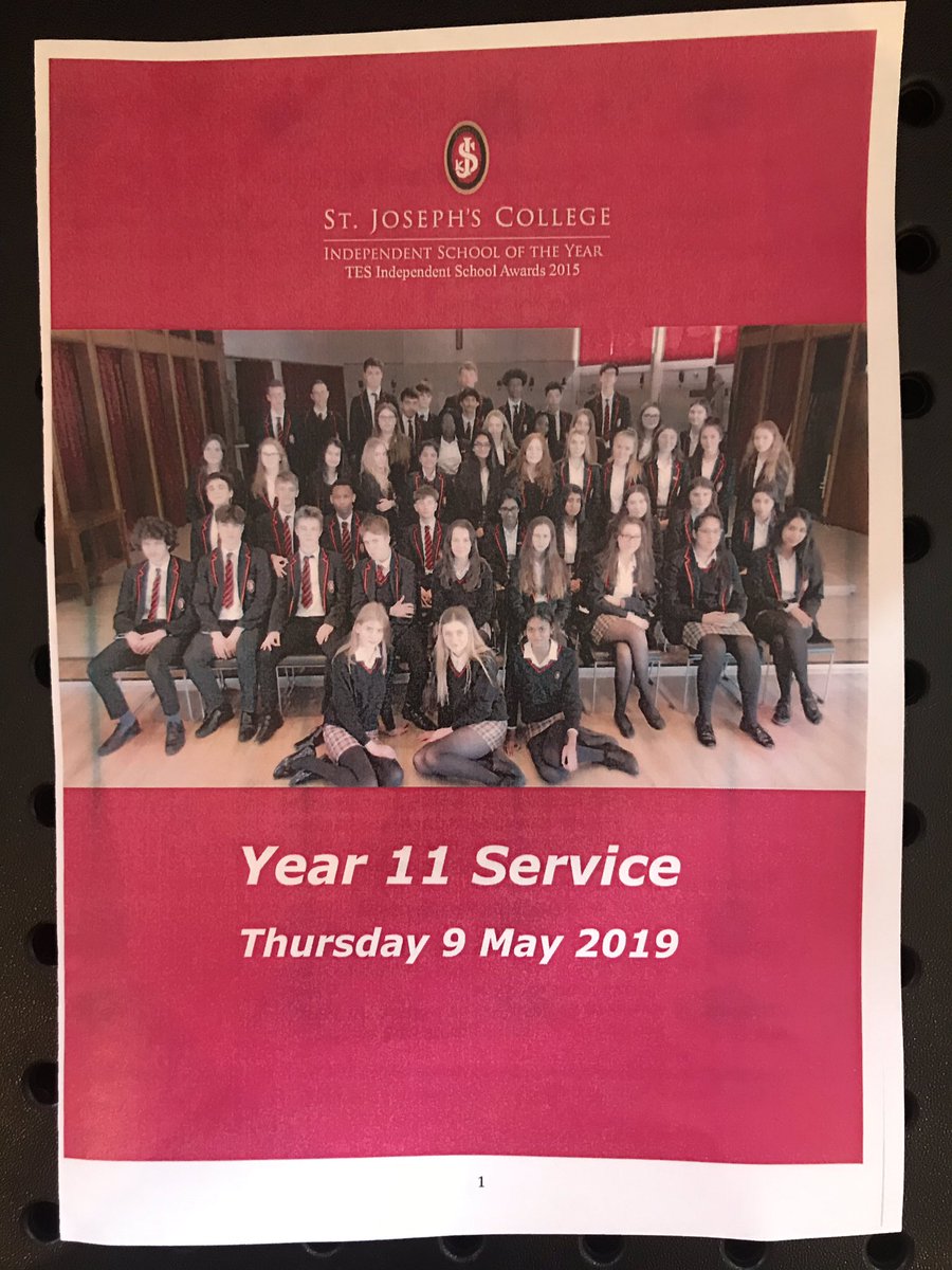 A beautiful service by the Year 11s this morning! What a lovely way to send them off on study leave. <a href="/sjcrmain/">St Joseph's College</a> <a href="/SJCR6thForm/">SJCR6thForm</a> #reflection