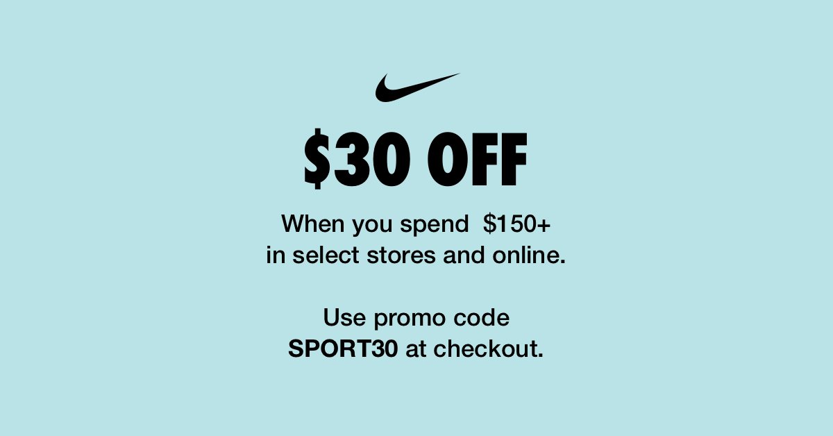 Sótano artería Conversacional Nike on Twitter: "Save $30 when you spend $150+. Sale ends 5/12.  https://t.co/9N0lANiAgO https://t.co/ckkrOKqlTx" / Twitter