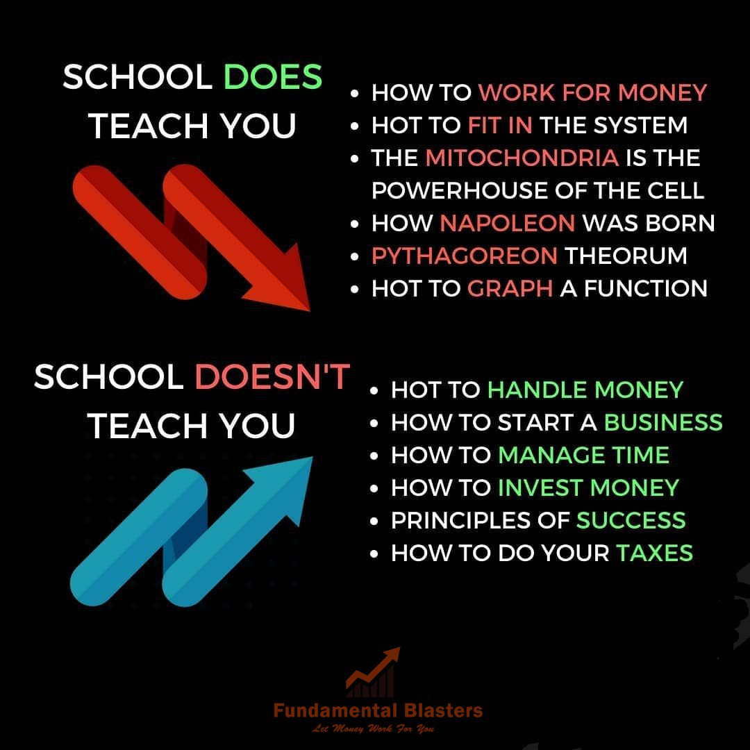 FundamentalGems's tweet image. Some things we don't learn in school but are very important in life and one of that is Personal Finance

#PersonalFinance
#FinancialLiteracy

#FundamentalBlasters