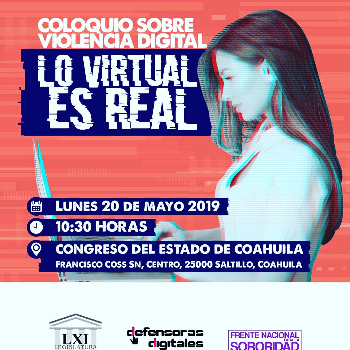 #Coahuila tenemos una cita este Lunes 20 de Mayo. Estará con nosotros <a href="/OlimpiaCMujer/">Olimpia</a> para hablar sobre violencia digital !!! Los esperamos. #Saltillo #Torreon