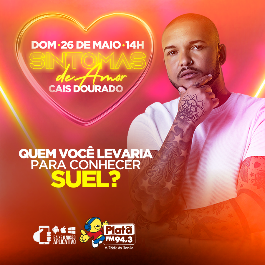 PiataFM's tweet photo. Imagina aí, você e mais um amigo ou amiga nesse super evento e ainda de quebra conhecer o #Suel?😍👏🎶
ㅤㅤ
#EmpurraPiatã #SintomasDeAmor https://t.co/5B4Rw9J1dM