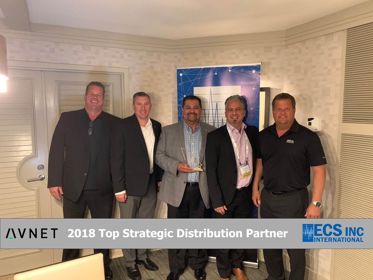 ECS_Inc's tweet photo. Congratulations Avnet on being ECS's 2018 Top Strategic Distribution Partner! We are so happy to honor you at the 2019 #EDSSummit.
Press Release on our website: https://t.co/iZyII40kBv
#distribution #partner #dedication #hardwork #congratulations #ecs #pressrelease #EDSSummit https://t.co/PqwPSR9oc1