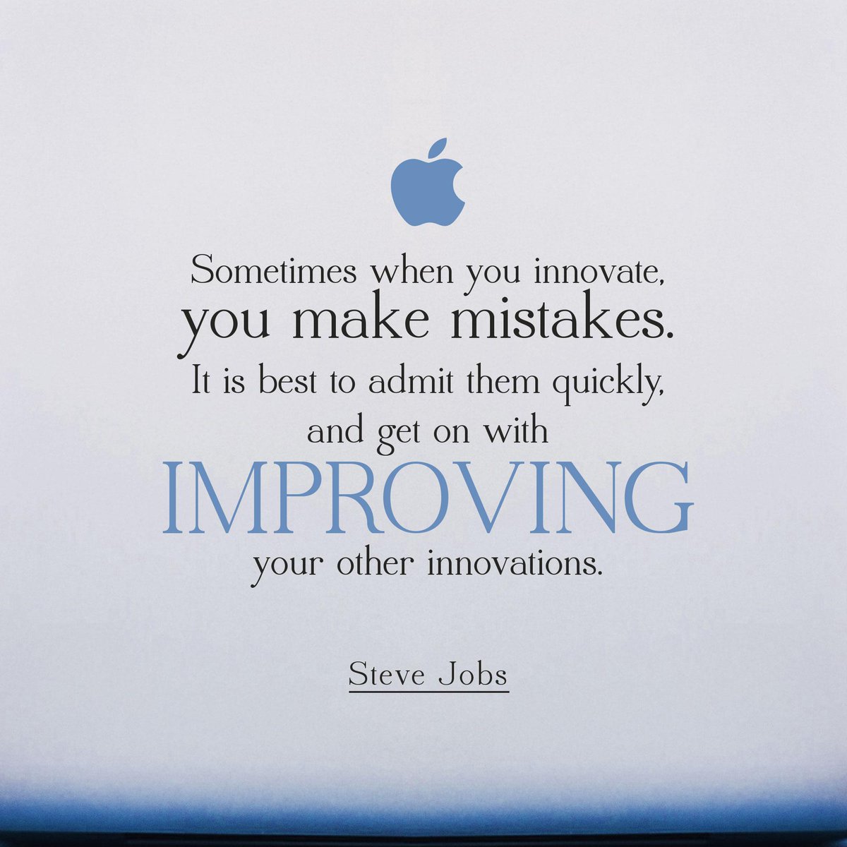 Learning from mistakes is how we build the path to success! Great quote below from the late Steve Jobs #startup #success #business #life