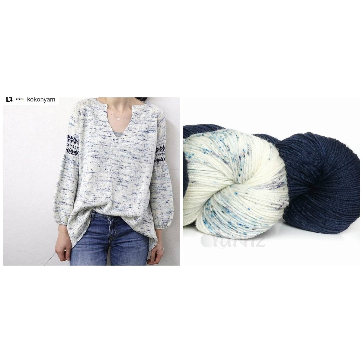 Yarnz_nl's tweet photo. 📢 Last call to preorder the Nell Tunic yarnkit 📢
Preorder deadline is tomorrow (May 10).
https://t.co/yko9ZRSDDA
#preorder #lastcall #kokonyarn #kokonindigo #handdyed #Nelltunic #eritml #knitweardesigner #knittingpattern #knitting #blueandwhiteyarn #slowfashion #Yarnznl https://t.co/dDdd8kmZCR