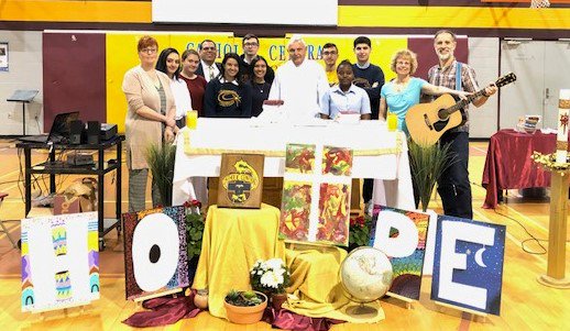 AMAZING celebration of #CatholicEducationWeek Mass <a href="/CCHcomets/">Catholic Central HS</a>. Thank you to Fr. Morand for always being there for us. Thanks to all who were involved. <a href="/WECDSB/">WECDSB</a>