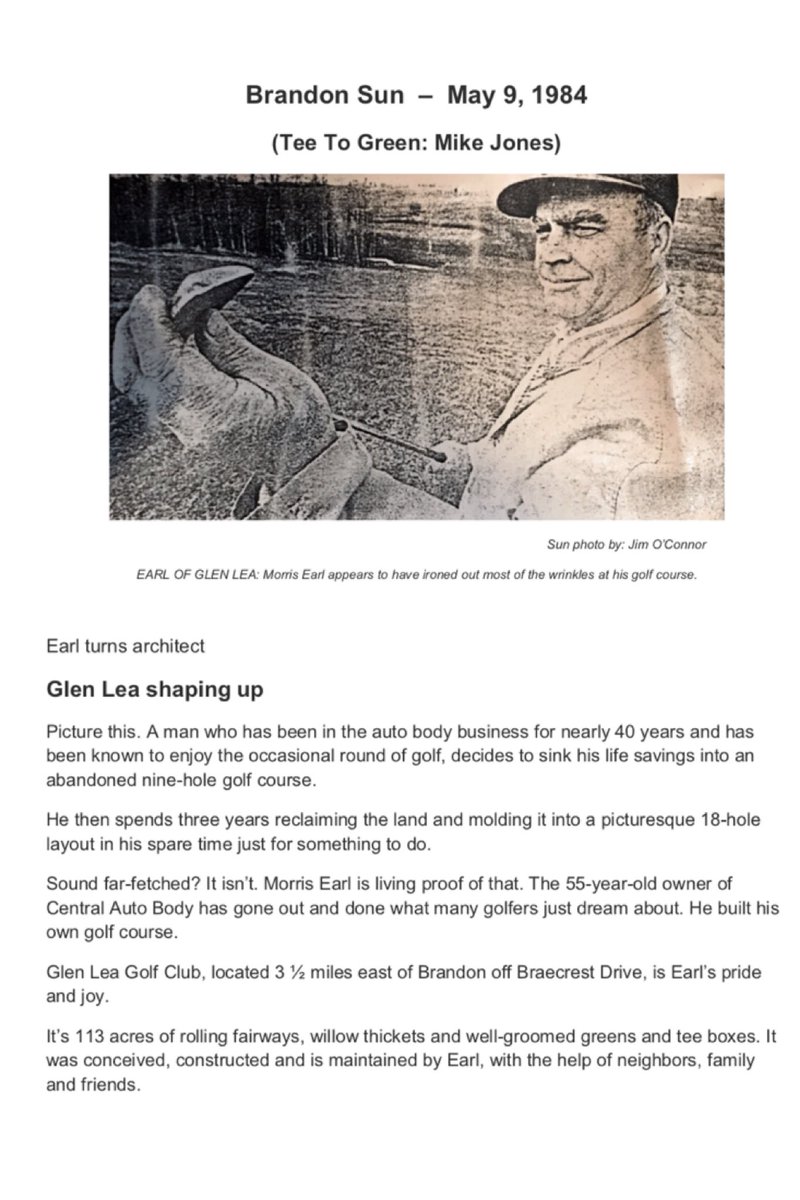 glenleagolf's tweet photo. Throwback Thursday!
35 years ago today
(Brandon Sun โ May 9, 1984)
https://t.co/YZE7wJypaS
@thebrandonsun @thomasmfriesen @jasterch @CENTRALAUTOBDN
#TBT #GLGC #BDNMB #Golf https://t.co/ezcoOkCred