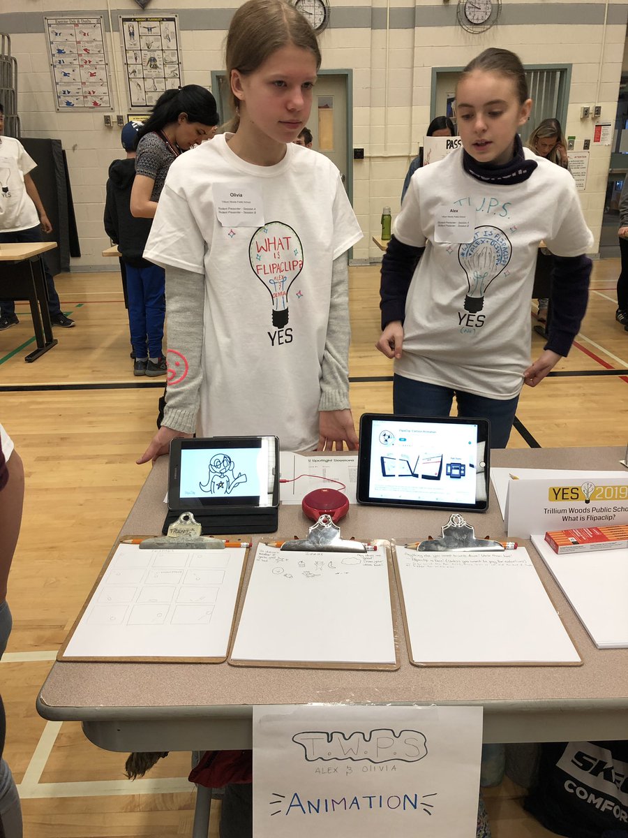 GoddessKatd0fd's tweet photo. Students from @Trillium_Woods are using Flipaclip app to create animations at #YRDSByes. https://t.co/eG6m1dQL4C