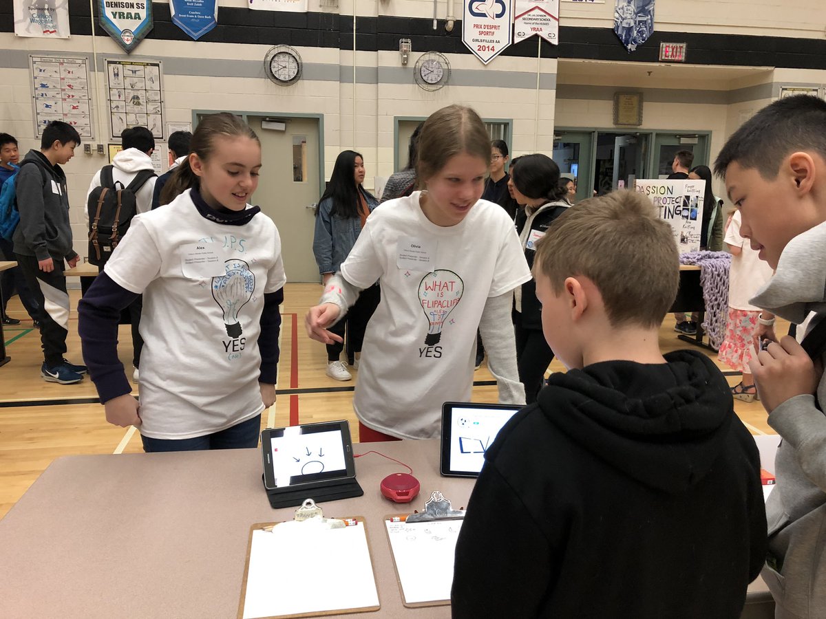 GoddessKatd0fd's tweet photo. Students from @Trillium_Woods are using Flipaclip app to create animations at #YRDSByes. https://t.co/eG6m1dQL4C