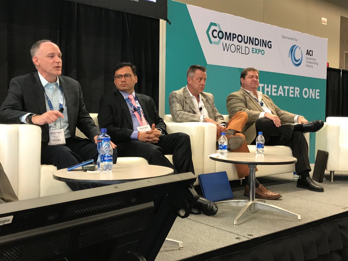 fesposito22's tweet image. Matt Hellstern of Americhem, Amit Puri of Alok, Doug Borgsdorf of Primex and Tom Bolger of Chroma at #compoundingworld ...