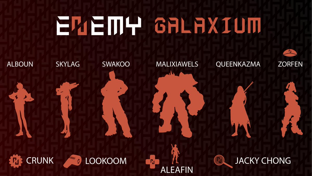 Enemy (@enemy_fr) on Twitter photo 🙌🏻 Après quelques mois de tryhard intensifs chez Enemy Begins, nous accueillons fièrement les #EnemyGalaxium :
🛡 <a href="/malixiawels/">WELS</a>
🛡 <a href="/Swak0oo/">"Swak0o"</a>
⚔️ <a href="/albou_n/">Alb</a>
⚔️ @Skylag_
⚔️ <a href="/AleaFin/">Alessandra Finotti</a>
💉 <a href="/queenkazma2/">queenkazma</a>
💉 @Zorfen_OW
💼 <a href="/Crunk/">Garrett | 630</a>
📢 @EN_nest_Lookoom
🧠 <a href="/EN_Nest_Jacky/">.</a>
#FaceYourEnemy 🙌🏻 Après quelques mois de tryhard intensifs chez Enemy Begins, nous accueillons fièrement les #EnemyGalaxium :
🛡 <a href="/malixiawels/">WELS</a>
🛡 <a href="/Swak0oo/">"Swak0o"</a>
⚔️ <a href="/albou_n/">Alb</a>
⚔️ @Skylag_
⚔️ <a href="/AleaFin/">Alessandra Finotti</a>
💉 <a href="/queenkazma2/">queenkazma</a>
💉 @Zorfen_OW
💼 <a href="/Crunk/">Garrett | 630</a>
📢 @EN_nest_Lookoom
🧠 <a href="/EN_Nest_Jacky/">.</a>
#FaceYourEnemy