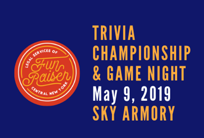 We can't wait for tonight's <a href="/therealLSCNY/">Legal Services of Central NY</a> Trivia and Game Night funraiser! You going? The fun starts at 5 p.m. with craft beer and wine tastings, cool food, and TRIVIA taking place at the <a href="/SKYArmory/">SKY Armory</a> a premier downtown #Syracuse event venue!
