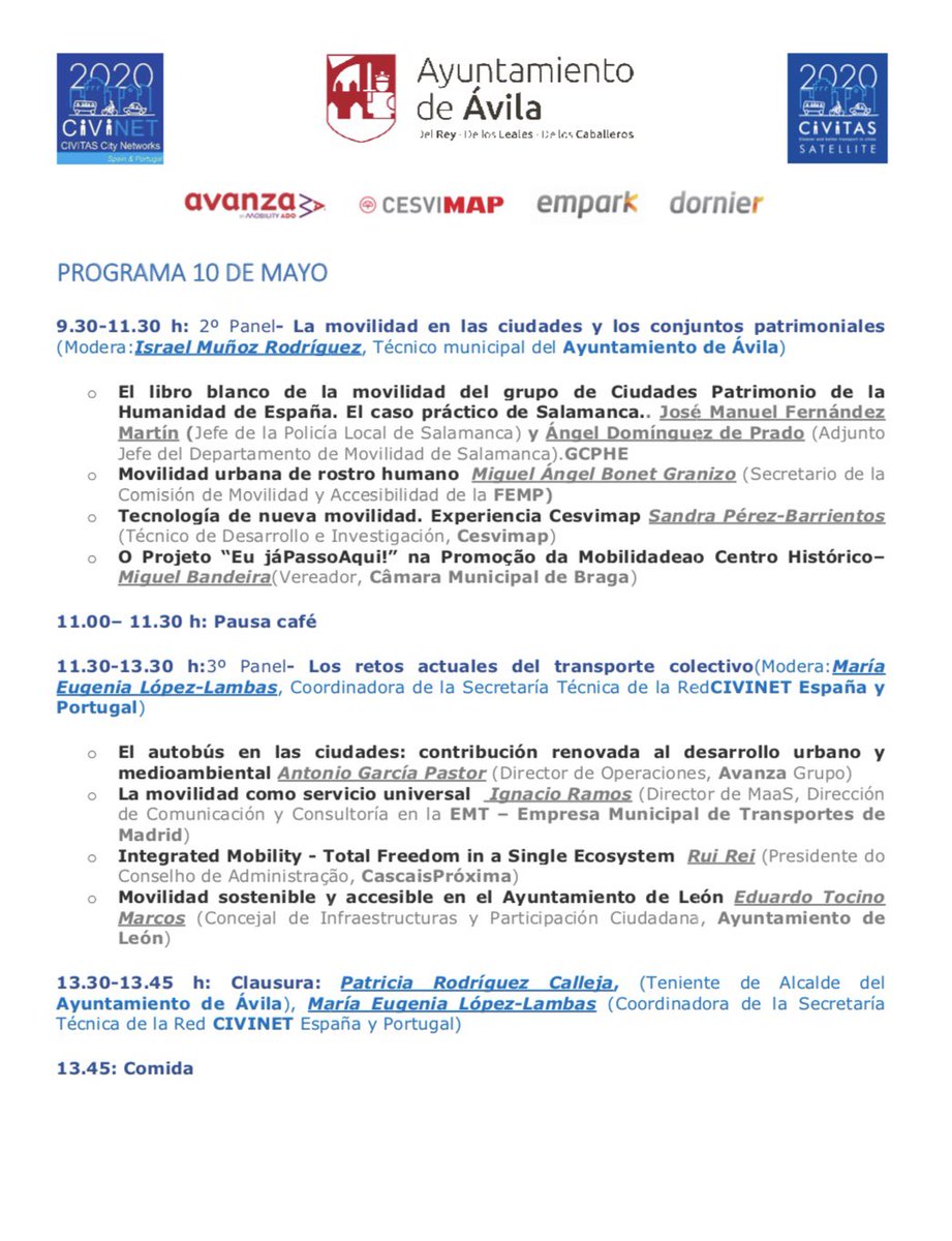 GrupoCPHE's tweet photo. El Alcalde de #Ávila inaugura el X Forum #CiViNET España y Portugal, que se celebra hoy y mañana en el Auditorio Nacional de San Francisco, con el título: “Personas que se mueven, ciudades que cambian. Accesibilidad, movilidad y transporte entornos urbanos” #CiudadesPatrimonio https://t.co/HeuVa7GLIF