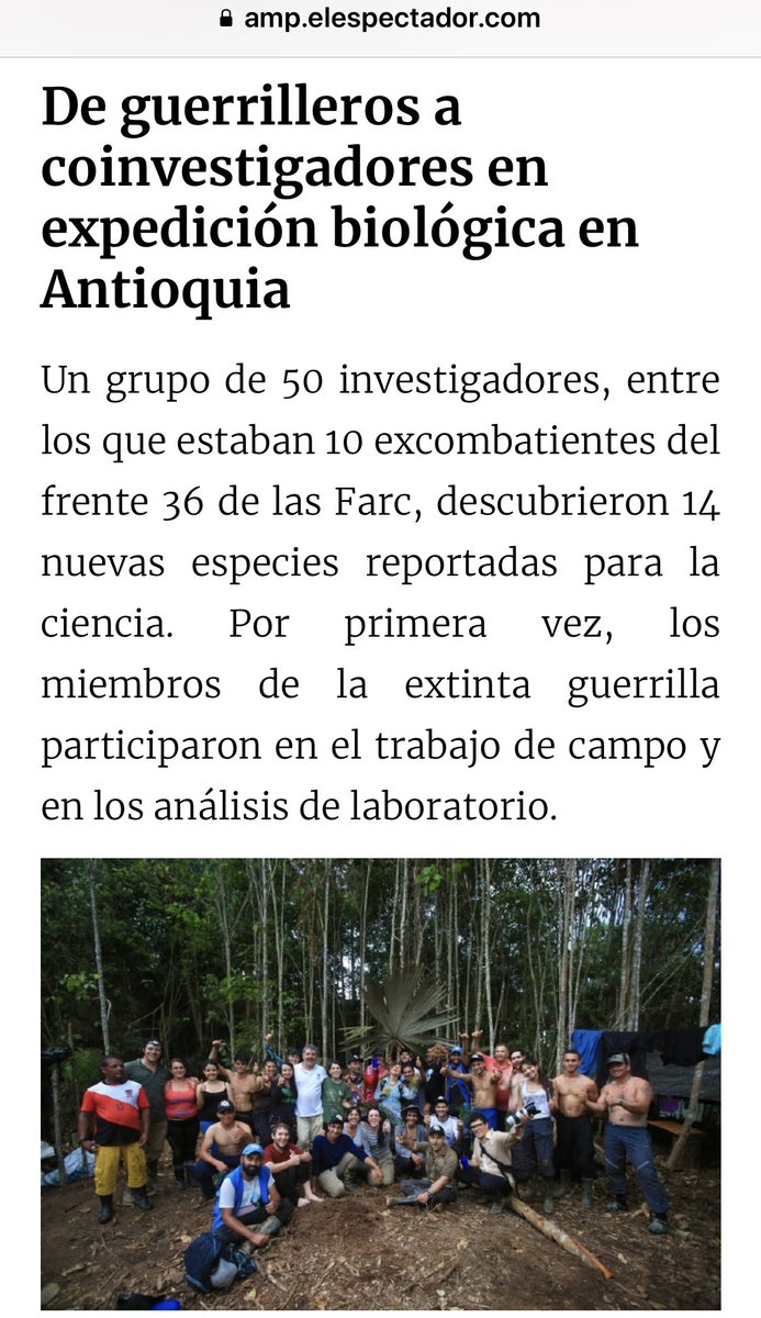 GustavoBolivar's tweet image. Qué dicen estas 4noticias:
1.Exguerrilleros representan a Colombia en mundial de rafting
2.Exguerrilleros descubren 14 nuevas especies en expedición biológica.
3.Exguerrilleros montan editorial
4. Exguerrilleros crean cerveza artesanal, muñecos y ropa.
Hp qué felicidad #VivaLaPaz