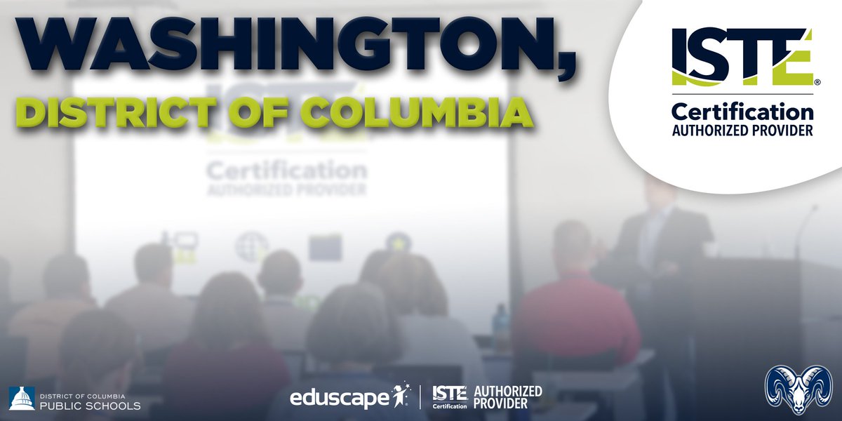 Hey #WashingtonDC, #Virginia, and #Maryland! 🦅

ISTE Certification is coming to the DC Metro Area June 10-11th! Make sure to register today to guarantee your spot & get #ISTE Certified 

🎟️bit.ly/dmviste

#EduscapeISTE #ISTECert #EdTech #TechEd #MDedchat #vachat #STEM