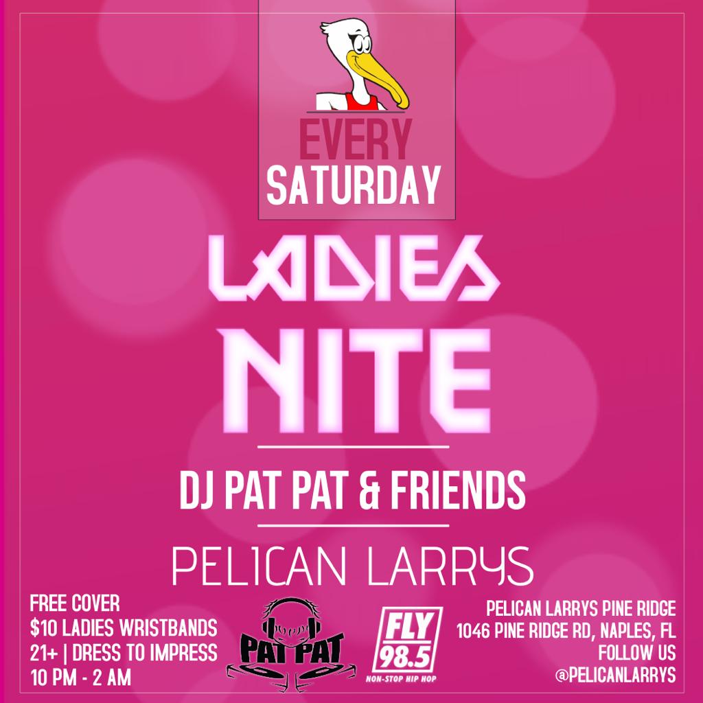 DJPatPat's tweet photo. When DJ PatPat isn't at a private event, you can catch her at these bars!

#DJPatPat #PelicanLarrys #MusicisMyLife #LifeisBeautiful #345Fridays #LadiesNite #LadiesNight https://t.co/hIBB893UOy