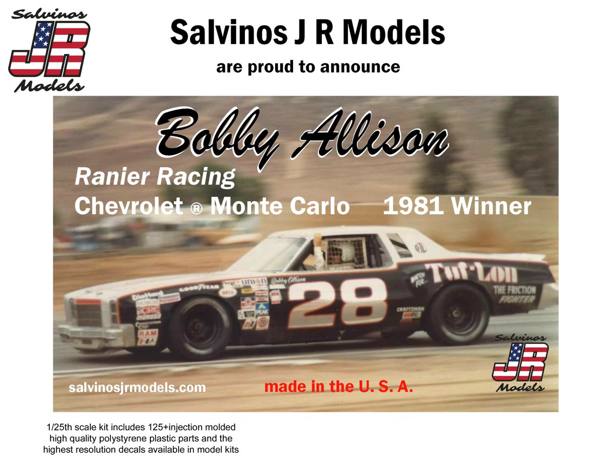 Get your kits before they sell out we are running low on several of them. Follow us on Facebook Salvinos JR Models
SalvinosJRModels.com/store