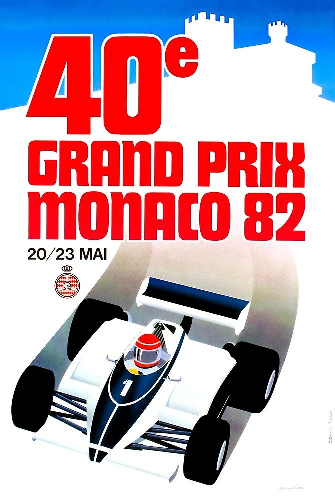 RelicsRetro's tweet photo. 40th Monaco Grand Prix 1982 @relicsretro
#vintage #monaco #F1 #1977 #grandprix #racing #formulaone #MonacoGP #ForzaFerrari #vintageposters #ferrari #Mercedes #Renault 

➡️ https://t.co/UZeUqFVhbw ⬅️ 
              🏎😎😍 https://t.co/fAUuv7Iceq