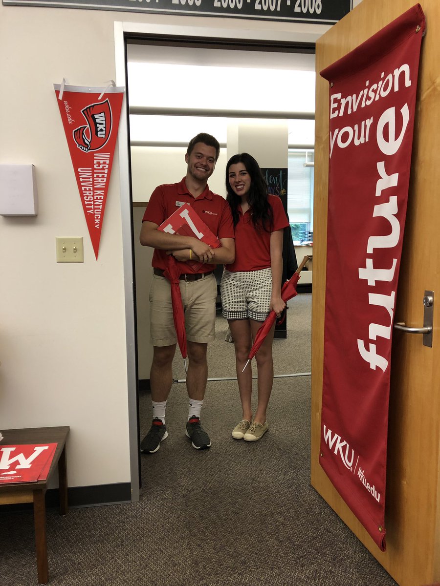 JaceOnTheHill's tweet photo. These two @WKUAdmissions seniors are about to give their last tour of @WKU ever! Thank you @TopperAbby and Sam (who’s too cool to have Twitter) for everything! #Dontcry #ClimbWithUs https://t.co/9UNX8qMuzq