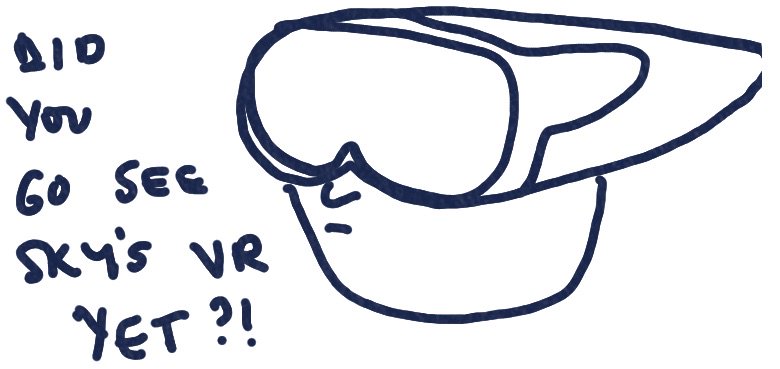 We love our friends and how talented they are 💖 @DustyStudio drew this little sketch shortly before he came to check out <a href="/girliconvr/">Girl Icon VR</a> at <a href="/Tribeca/">Tribeca</a> ✨ Have you yet seen Skye’s VR yet?!