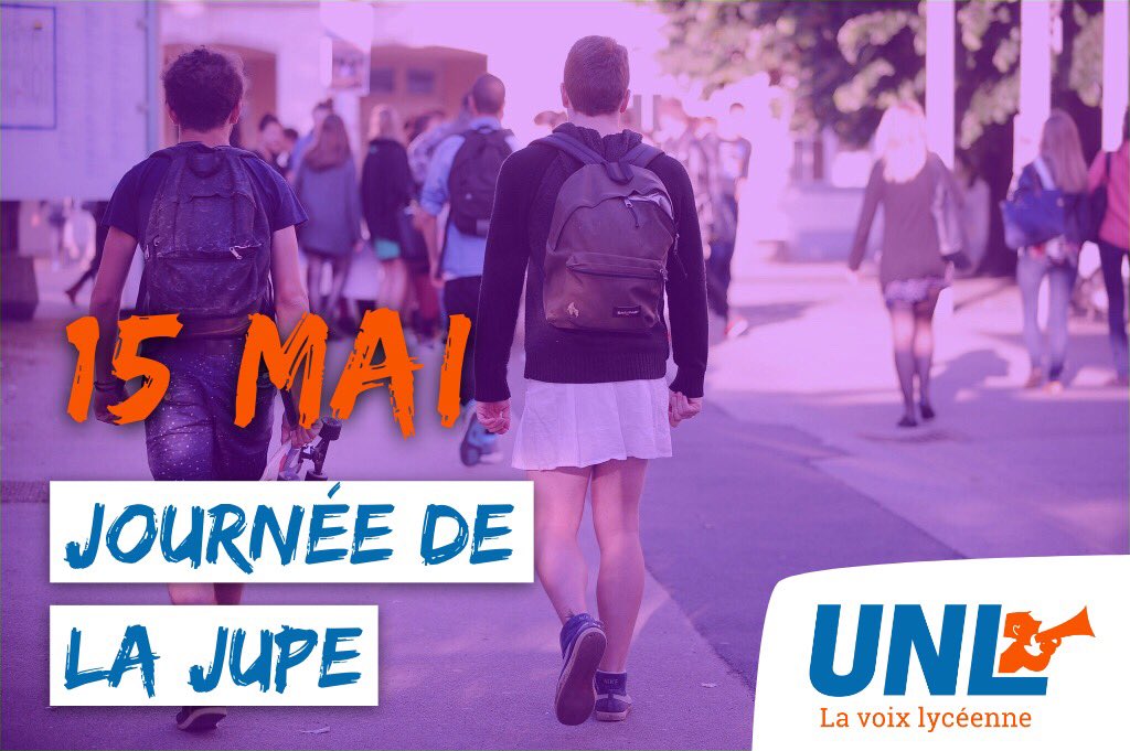 unltoulouse's tweet photo. Face au sexismes dans nos lycées, quelques soit votre genre, venez en jupe le 15 mai ! #journeedelajupe https://t.co/4ToSWrxwrU