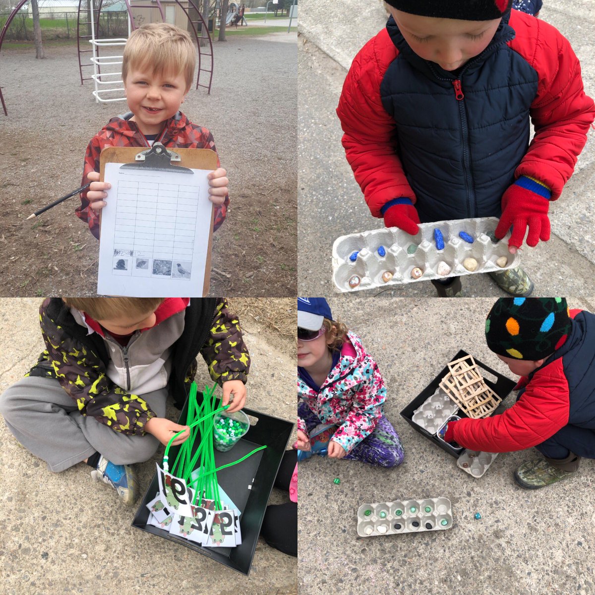 MissTJermey's tweet image. Today we decided to do our Math centres outside!  We enjoyed the fresh air and learning. #tldsblearns #wolvesmath #wolvesarefamily @WoodvilleES @kaytecanning