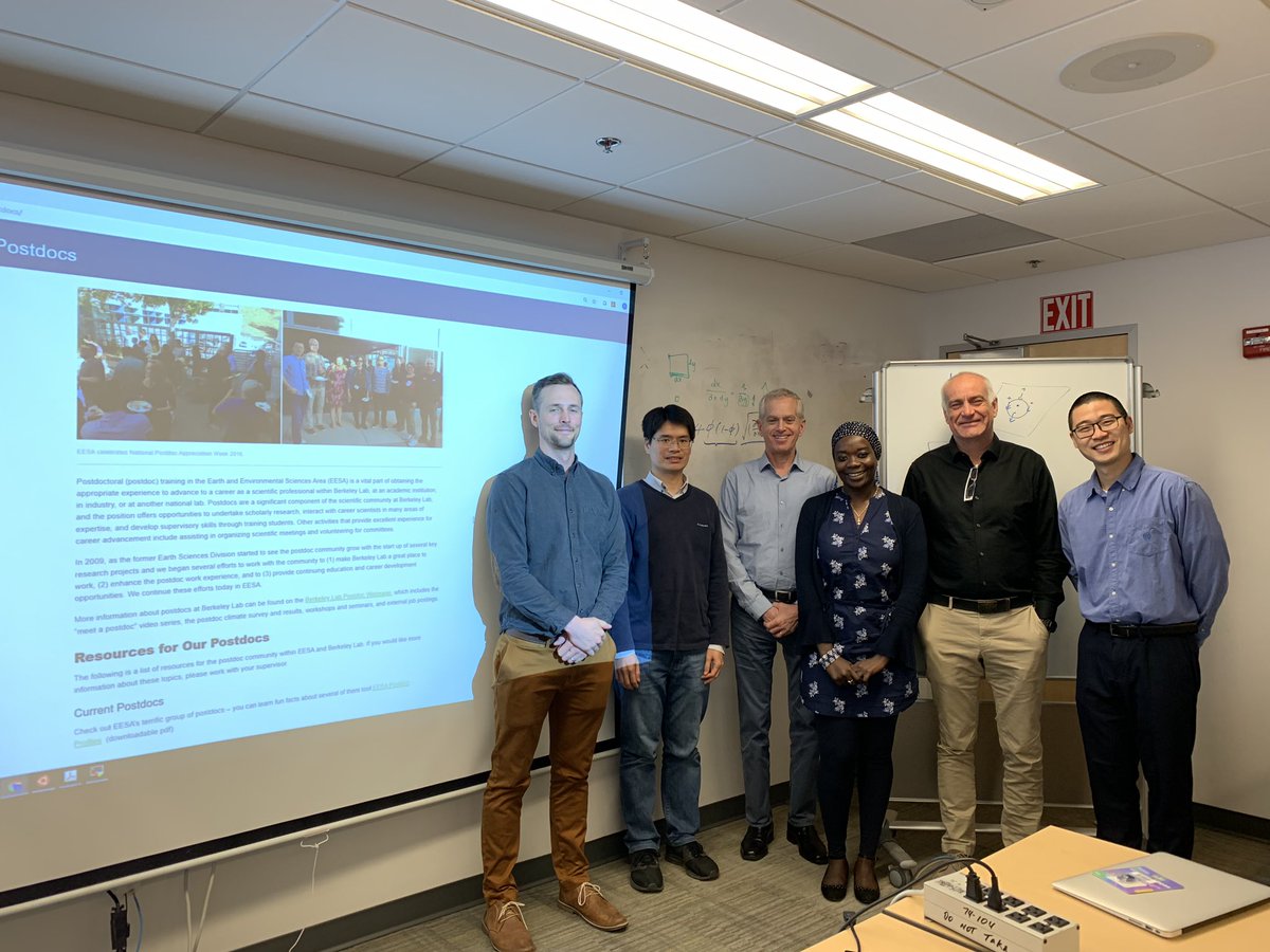 Wonderful first area wide #getToKnowYourPostdocs seminar <a href="/eesalbnl/">Earth and Environmental Sciences at Berkeley Lab</a> <a href="/BerkeleyPostdoc/">BLPA</a> <a href="/Yafadj/">Dr. Fadji Maina</a> <a href="/HydroNewcomer/">Dr. Michelle Newcomer</a> Fascinating research from global to watershed to observatory and to nano scale! All about Earth and environmental sciences!