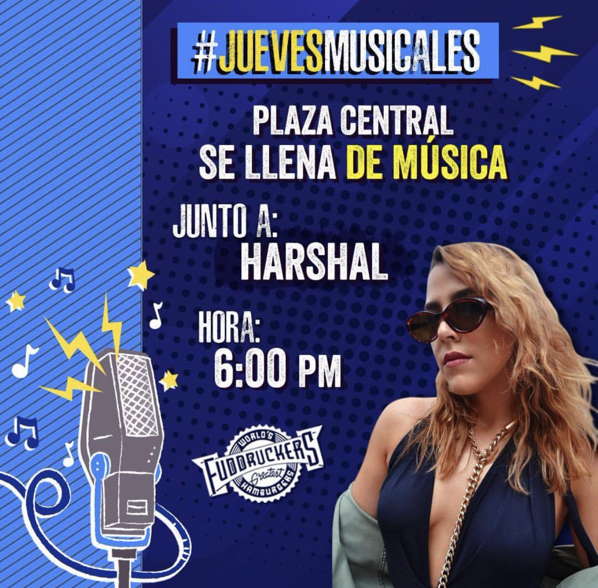 Hoy vuelven los #JuevesMusicales a @fuddruckers_co !!

@harshalsoul nos deleitara con su increíble talento hoy desde las 6pm en <a href="/plazacentralccb/">Plaza Central Centro Comercial</a> 😃! 

Los esperamos!

#FuddRuckers #FuddRuckersColombia #MusicaEnVivo
