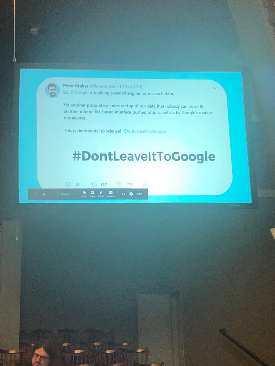 #DontLeaveItToGoogle! Wow! In 3 minutes I learned so much about how I SHOULD be searching for research. #csvconf